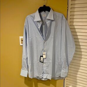 Ermenegildo Zenga Men's Blue Striped Shirt